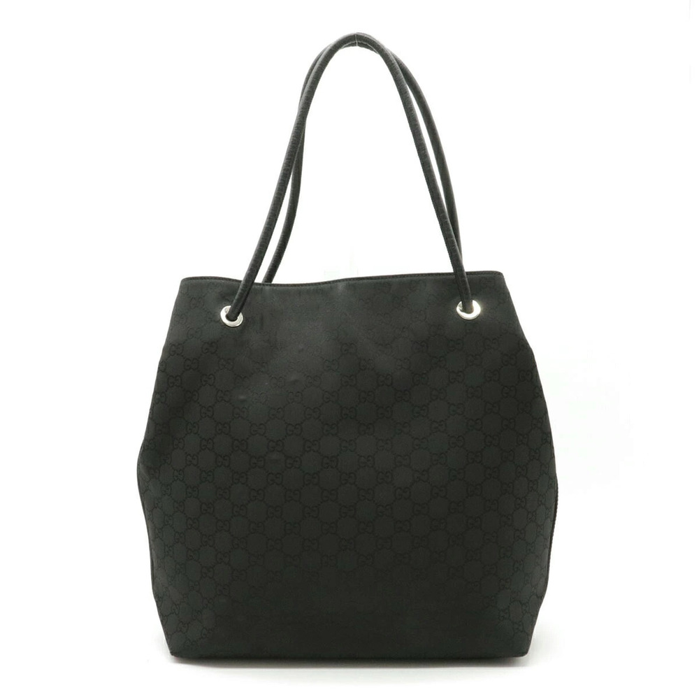 Gucci GG Tote Bag Shoulder Leather Black